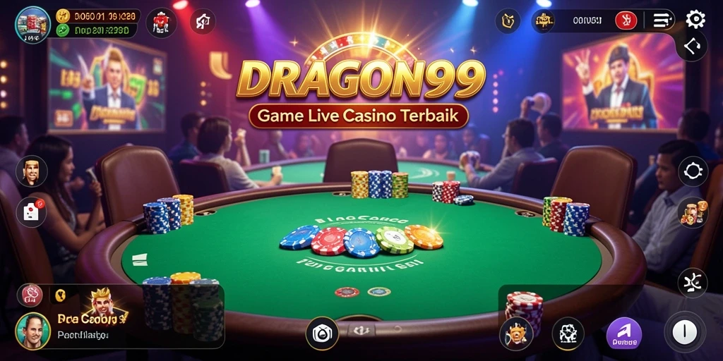 Tampilan gameplay Live Casino yang memukau di DRAGON99.