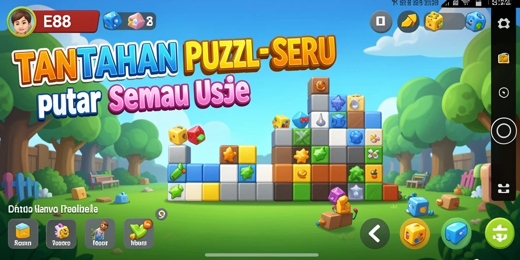 Tangkapan layar menampilkan gameplay menantang dari E88 yang seru.