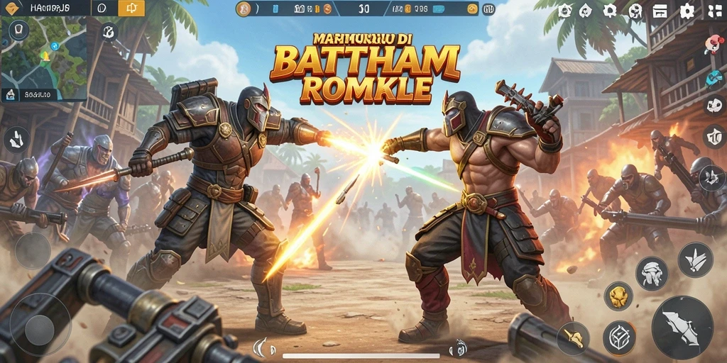 Tampilkan gameplay intens dari pertarungan di HARAPJP.
