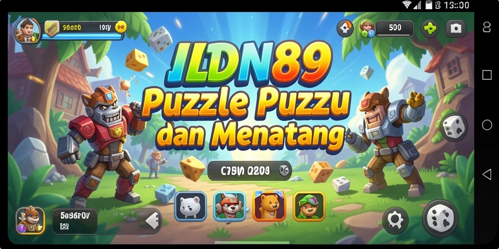 Tangkapan layar utama gameplay Puzzle yang menarik dan berwarna.