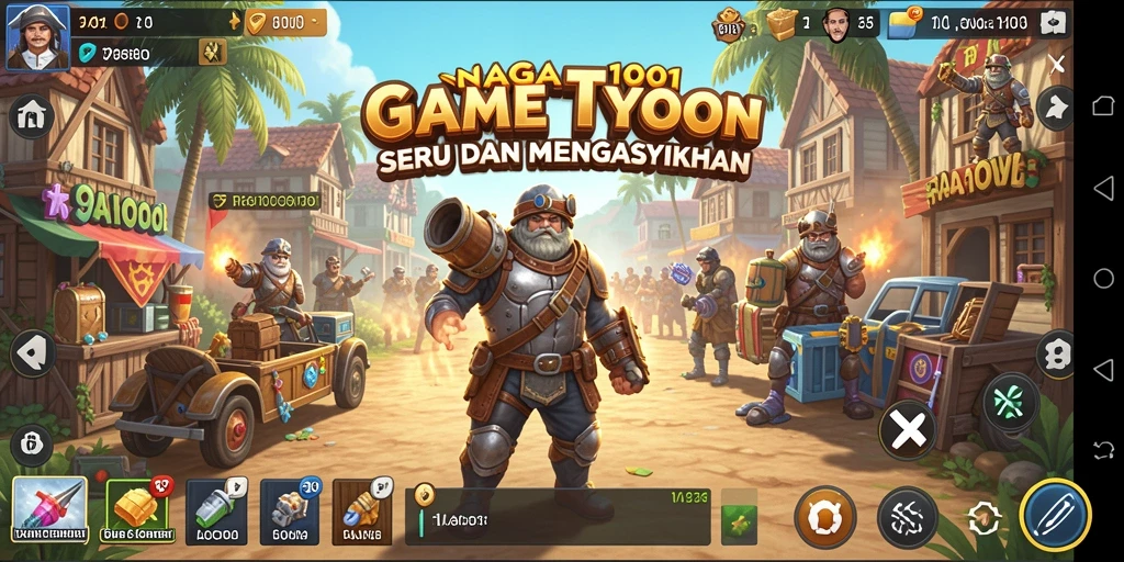 Tampilan gameplay NAGA1001 yang menantang dalam mengelola bisnis Tycoon.