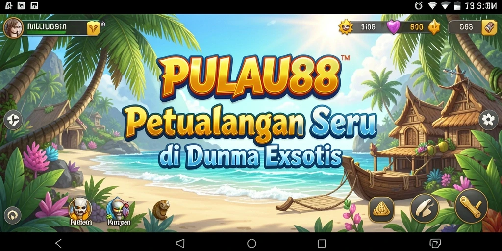 Tampilan gameplay PULAU88 dengan petualangan seru di pulau misterius.
