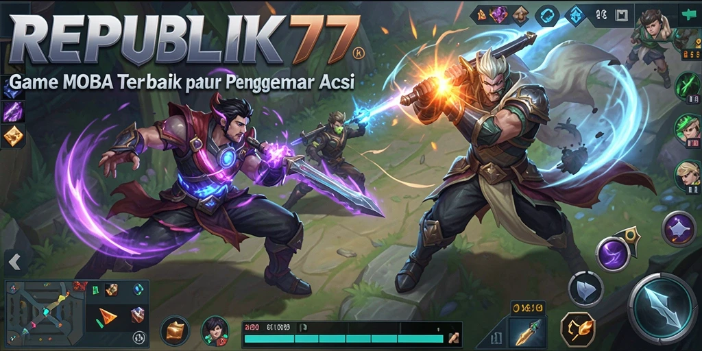 Gameplay seru dan ketegangan dalam pertempuran MOBA.