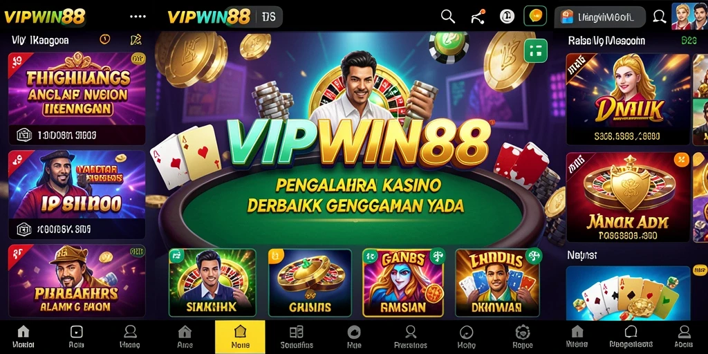 Tampilan menarik dari gameplay Kasino di VIPWIN88.