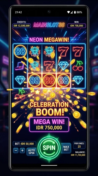 Tampilan utama aplikasi mainslot88 yang menarik dan user-friendly.